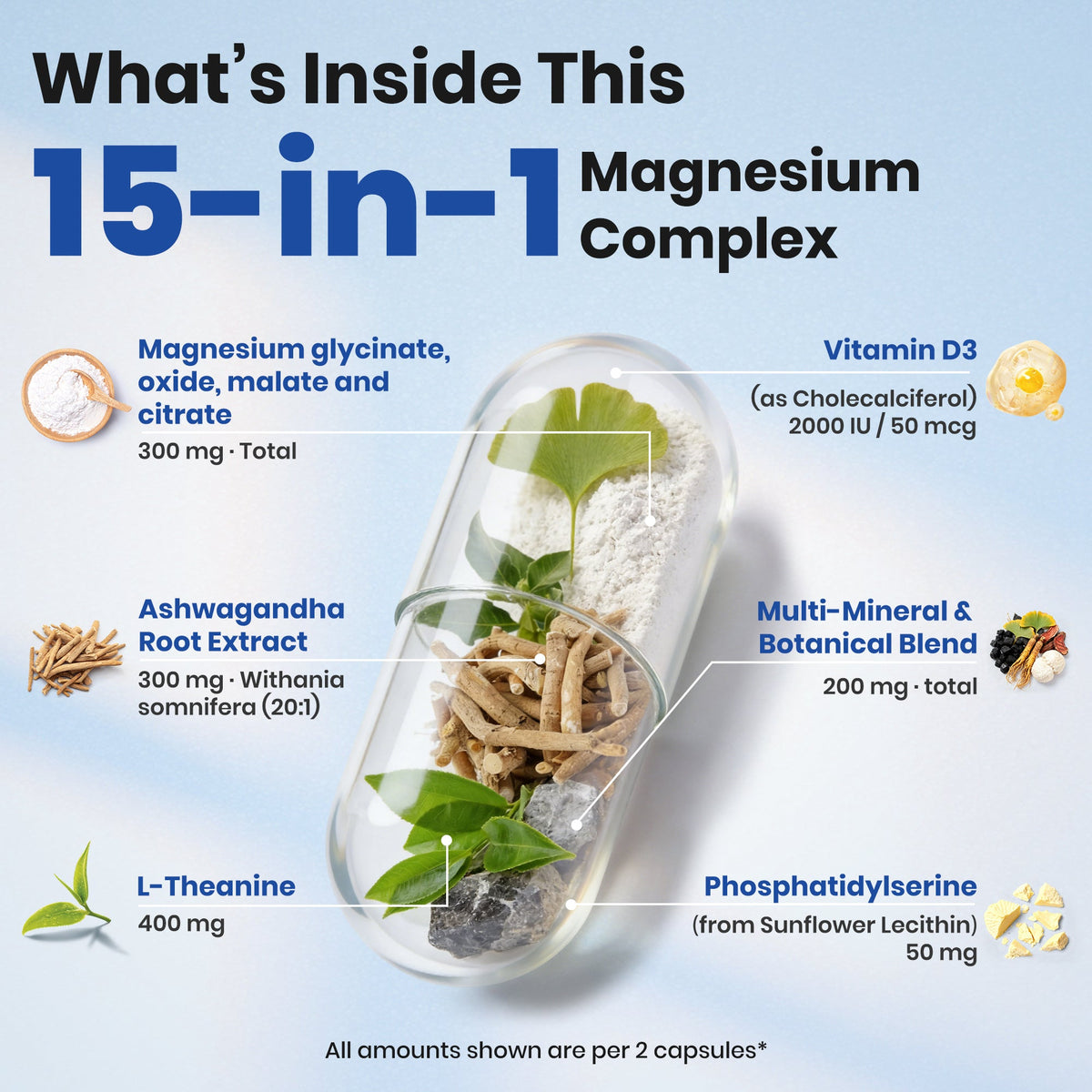 15 In 1 Deep Calm Magnesium Complex Capsules