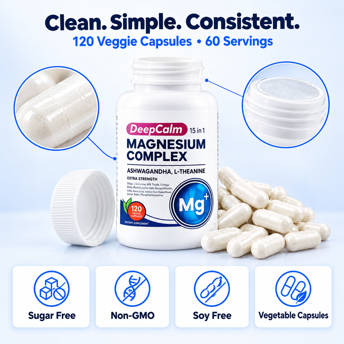 15 In 1 Deep Calm Magnesium Complex Capsules