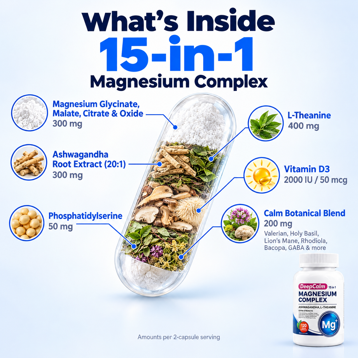 15 In 1 Deep Calm Magnesium Complex Capsules